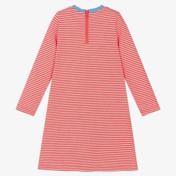 Joules Pink Stripe Horse Rosalee Long-Sleeve A-Line Dress 3 NWT - Picture 2 of 10